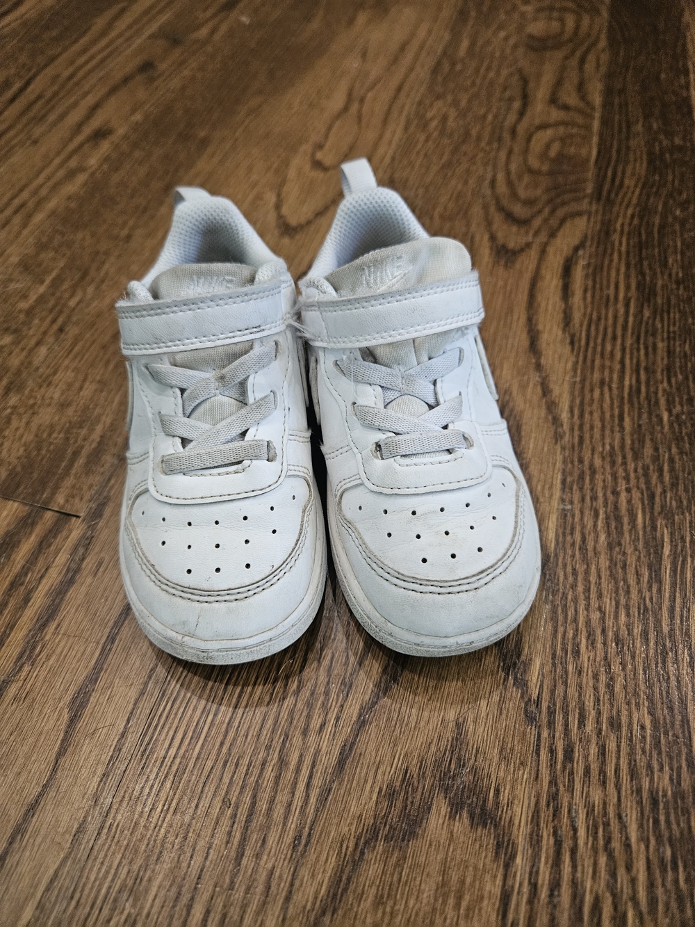 Nike Kids White Velcro Lace-Up Sneakers